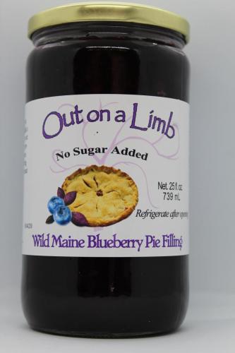 No Sugar Added Wild Maine Blueberry Pie Filling